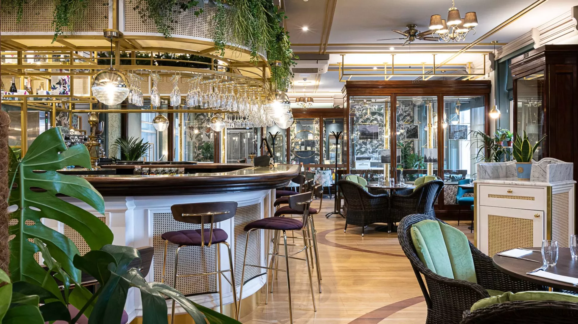 Elegant interior of The Botanical Brasserie