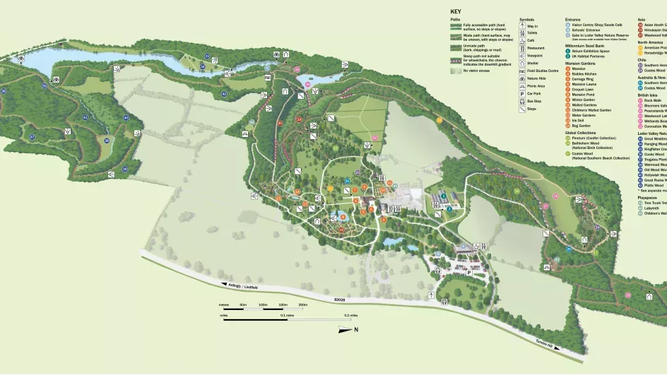 Map of Wakehurst