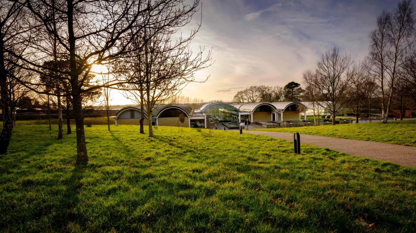 Sunlight behind the Millennium Seed Bank 