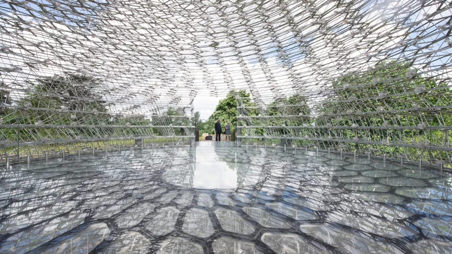 The Hive interior - a larger-than-life recreation of a real beehive at Kew 