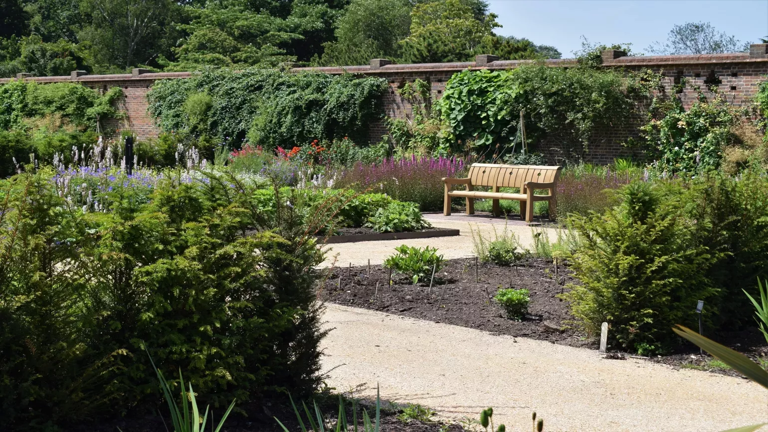 A seat in the Agius Evolution Garden 