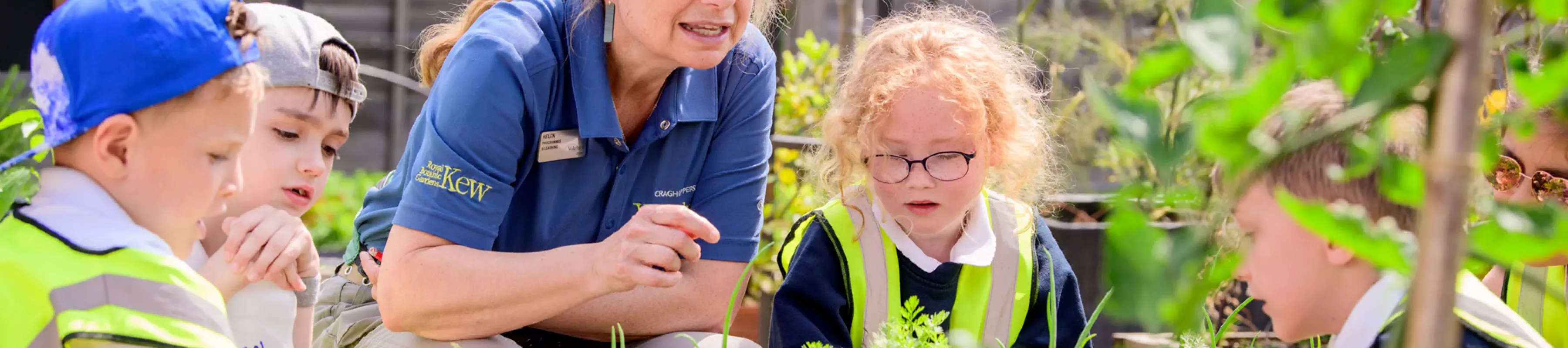 Pupils on a Wakehurst school visit