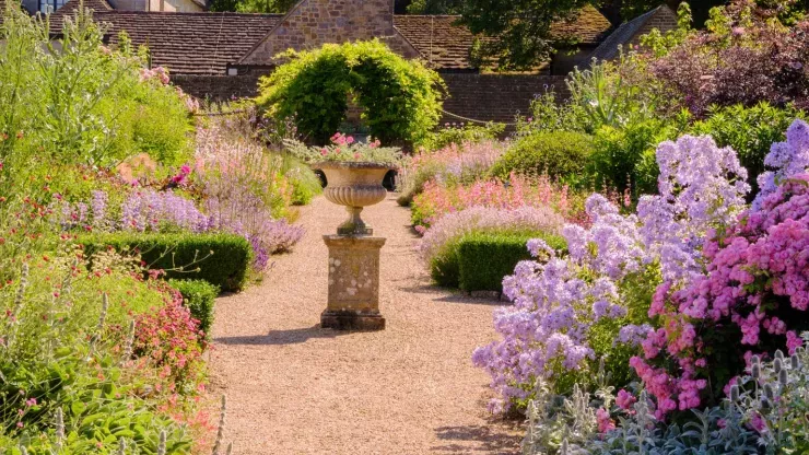 Colourful flowers in the Walled Garden at Wakehurst in summer