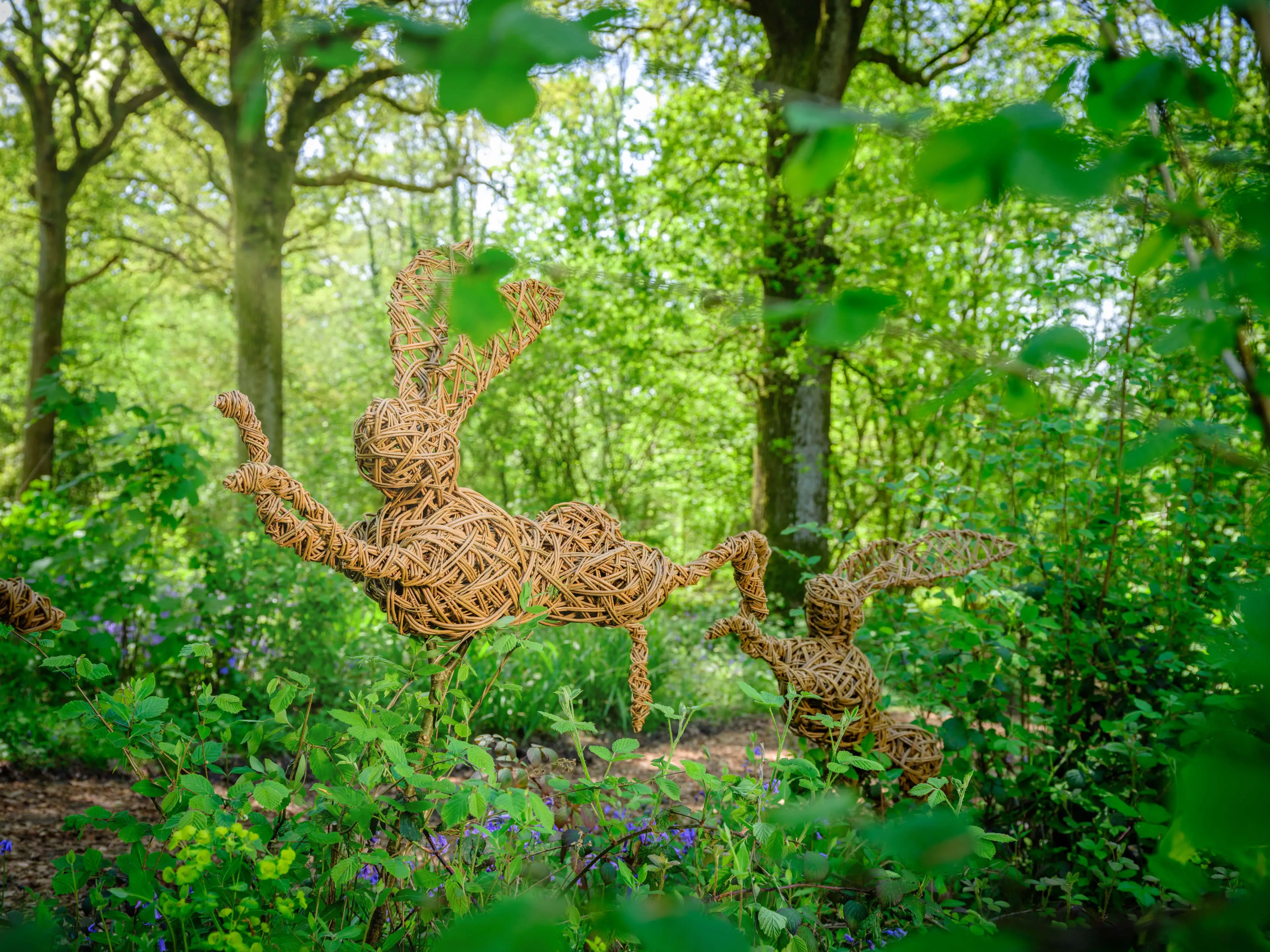 Rabbit wicker sculpture